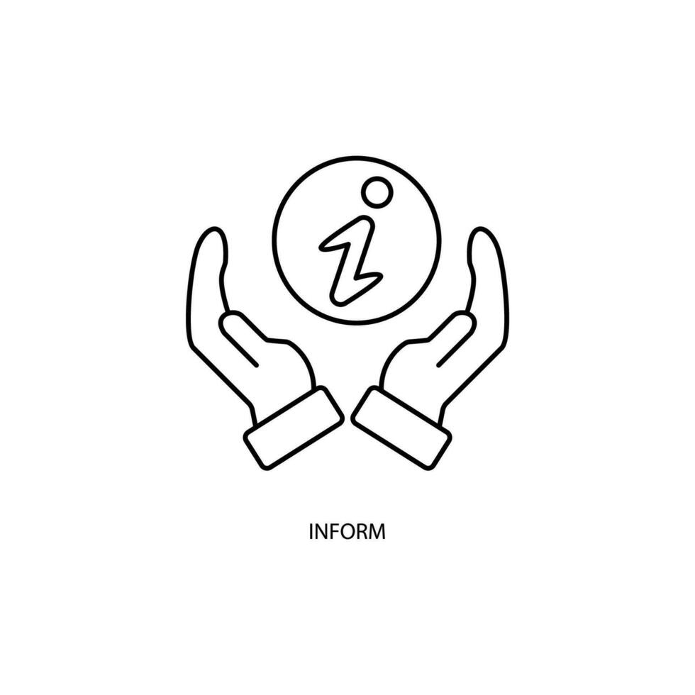 inform concept line icon. Simple element illustration. inform concept outline symbol design. vector