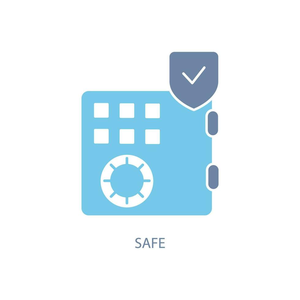 safe concept line icon. Simple element illustration. safe concept outline symbol design. vector