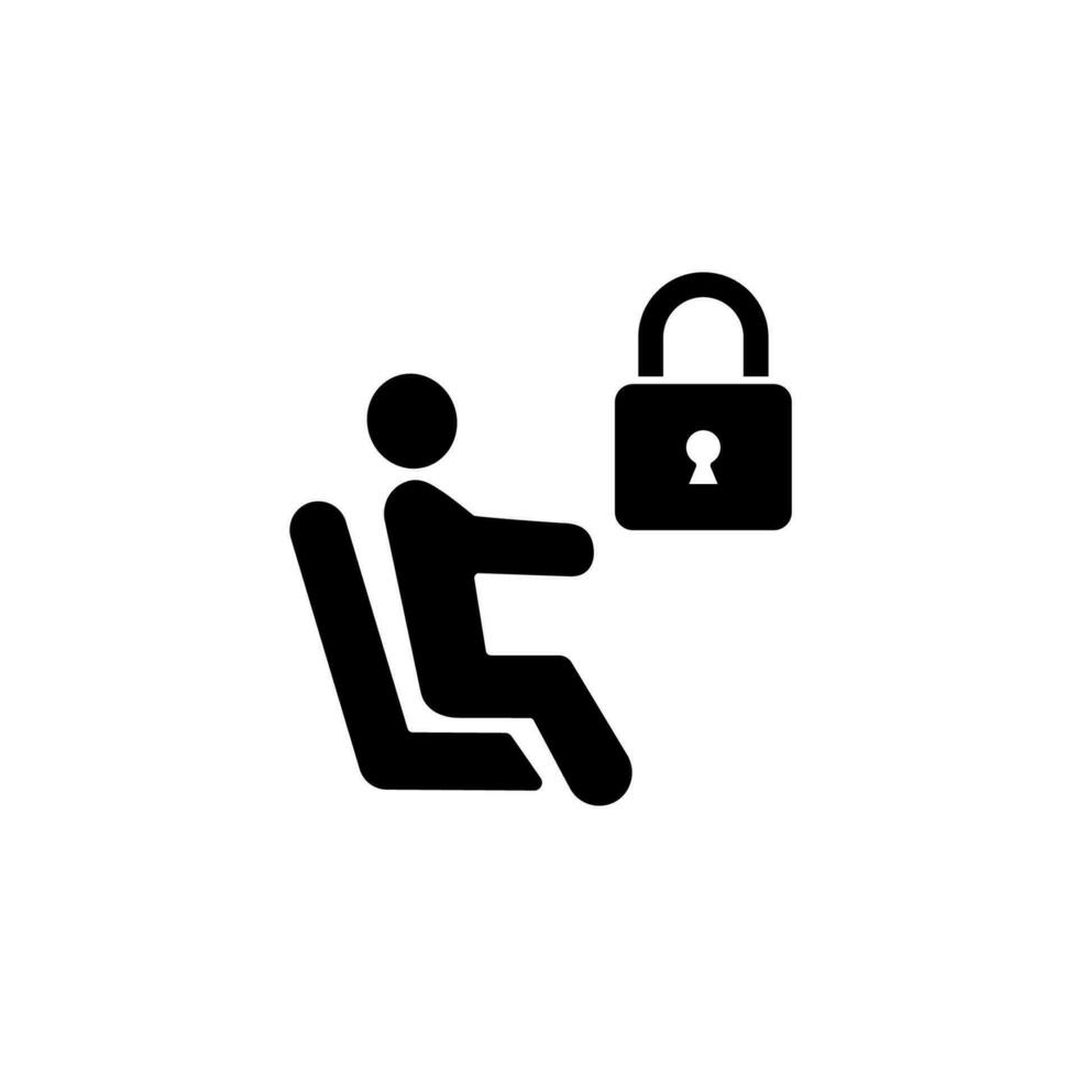 lockdown concept line icon. Simple element illustration. lockdown concept outline symbol design. vector