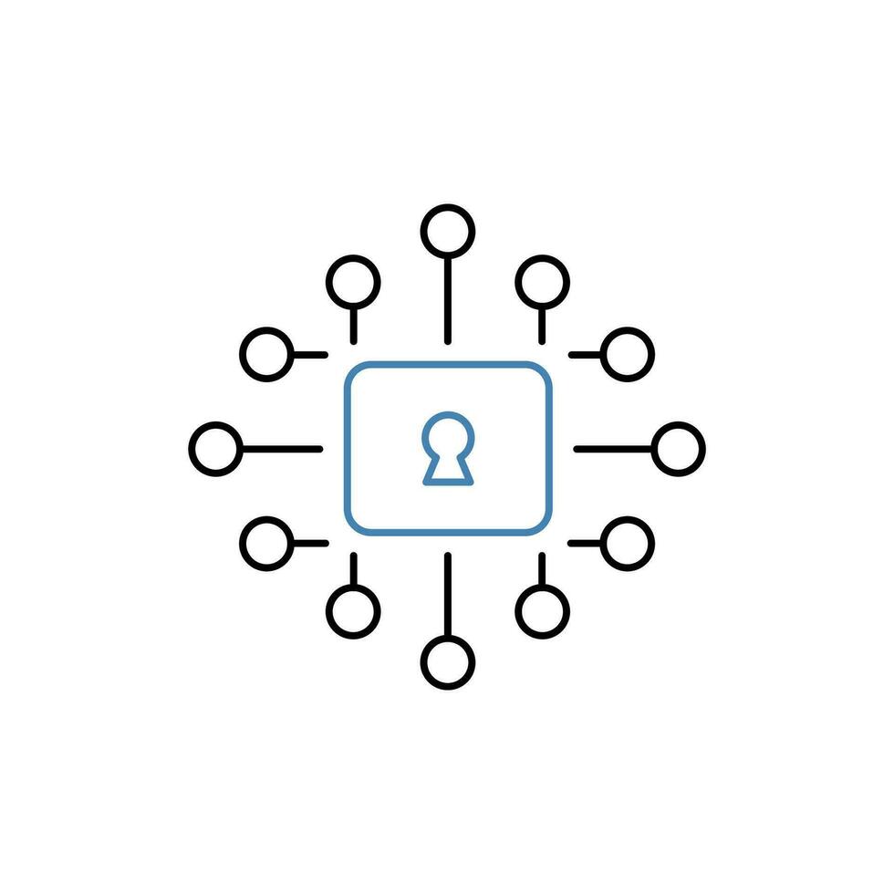 protection concept line icon. Simple element illustration. protection concept outline symbol design. vector