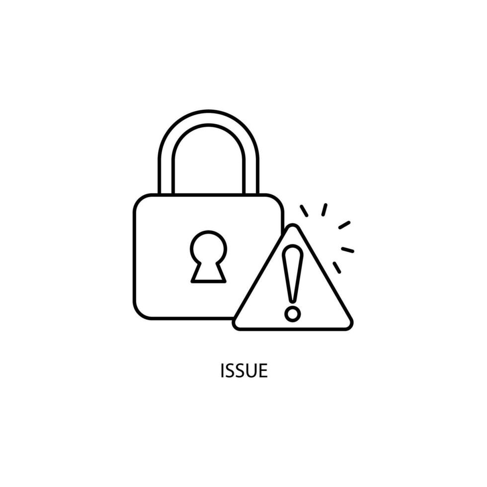 Issue concept line icon. Simple element illustration. Issue concept outline symbol design. vector