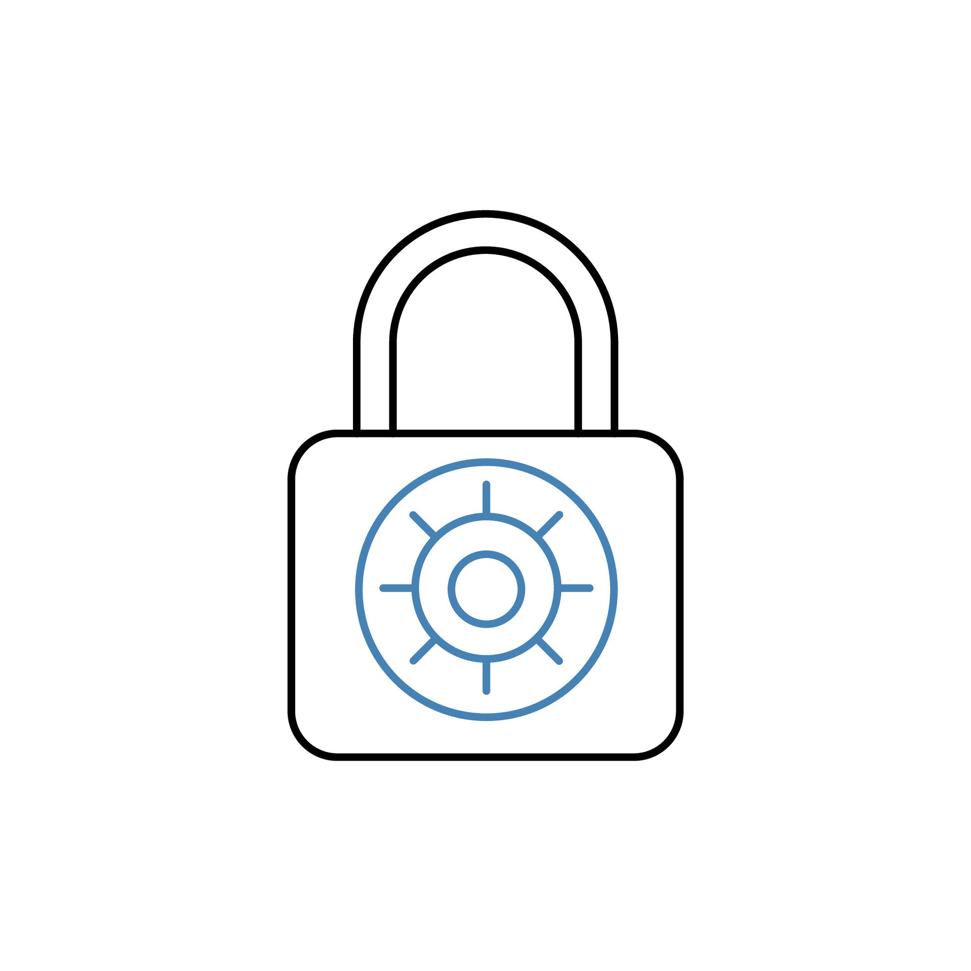 Safe combination concept line icon. Simple element illustration. Safe