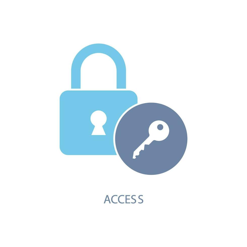 access concept line icon. Simple element illustration. access concept outline symbol design. vector