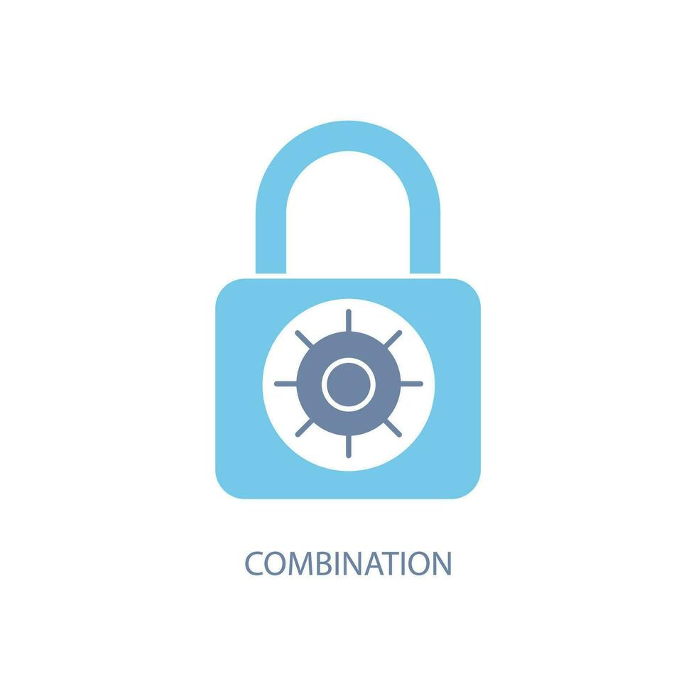 Safe combination concept line icon. Simple element illustration. Safe combination concept outline symbol design. vector