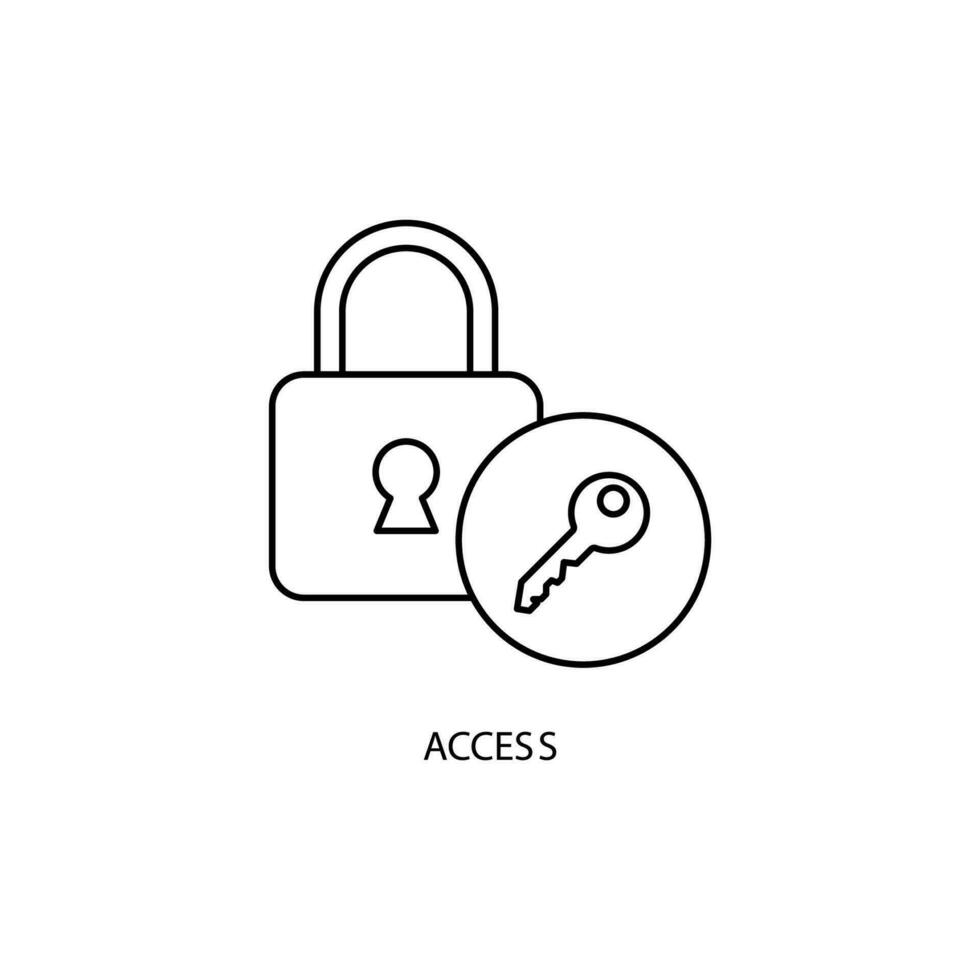 access concept line icon. Simple element illustration. access concept outline symbol design. vector