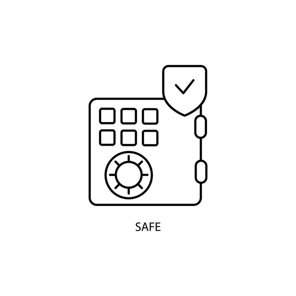 safe concept line icon. Simple element illustration. safe concept outline symbol design. vector