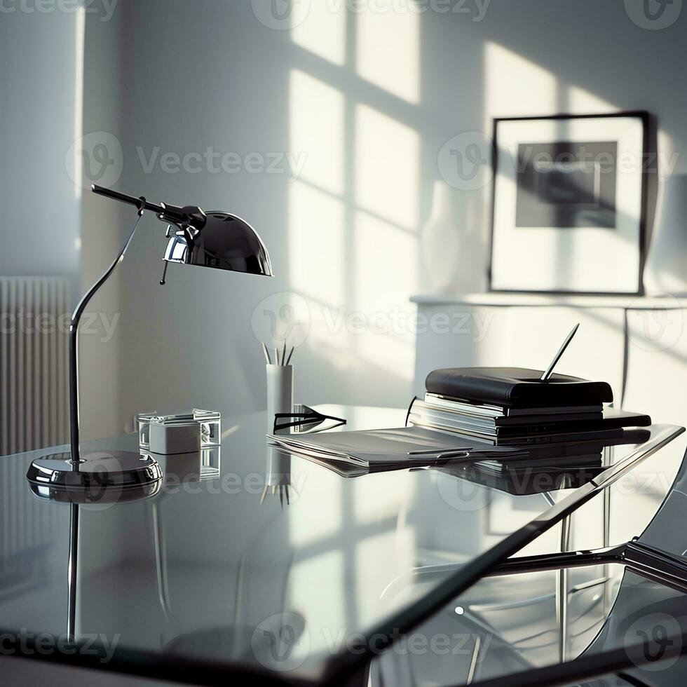 AI generated Exploring Minimalism through Workspace Reflections photo