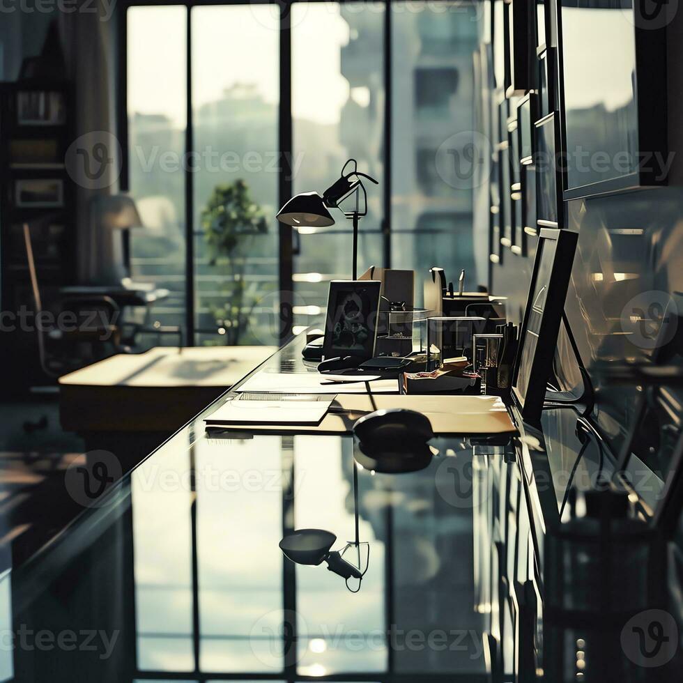 AI generated Exploring Minimalism through Workspace Reflections photo