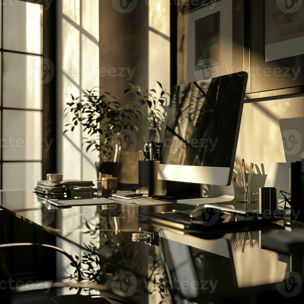 AI generated Exploring Minimalism through Workspace Reflections photo