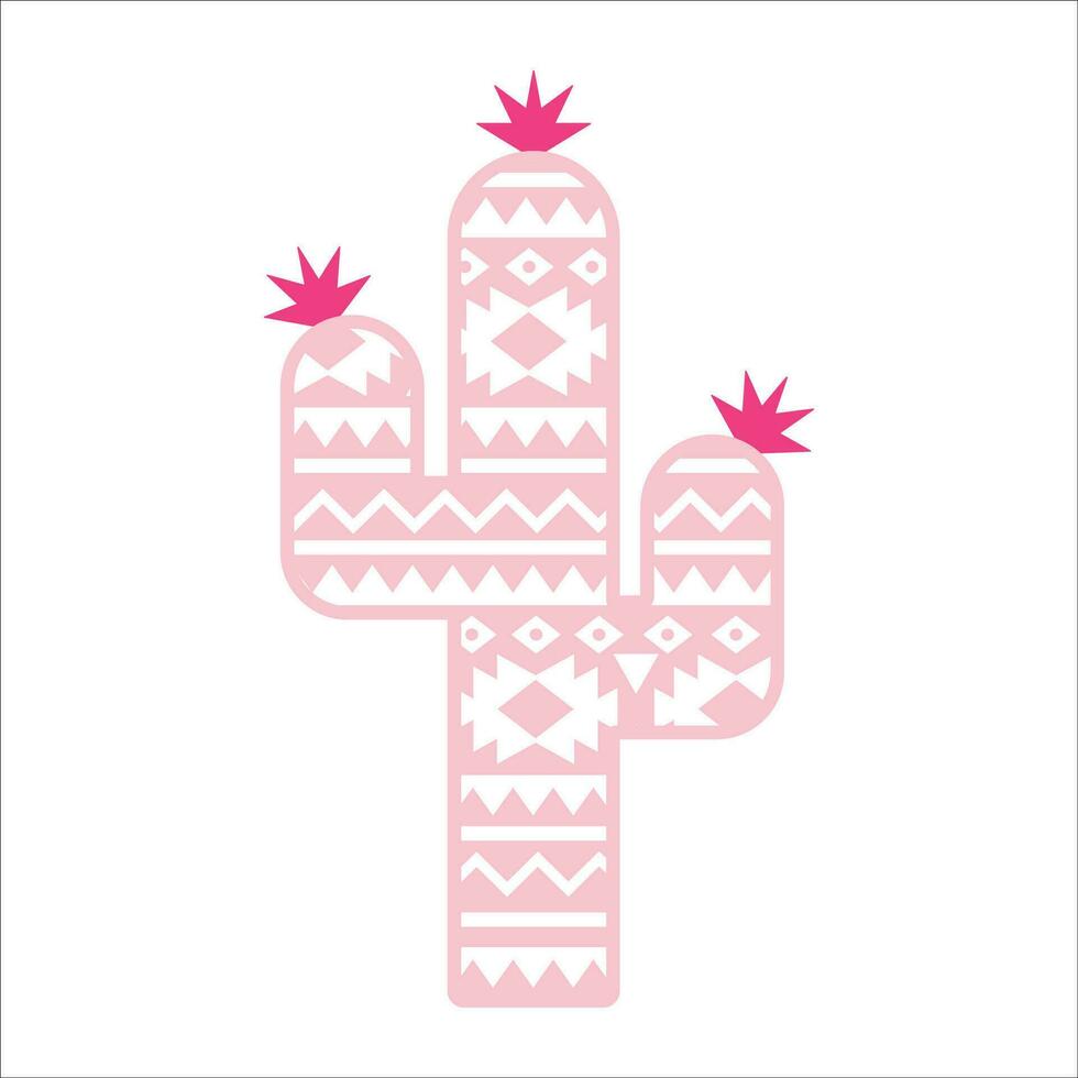 elegante , de moda y increíble cactus amor Arte y ilustrador vector