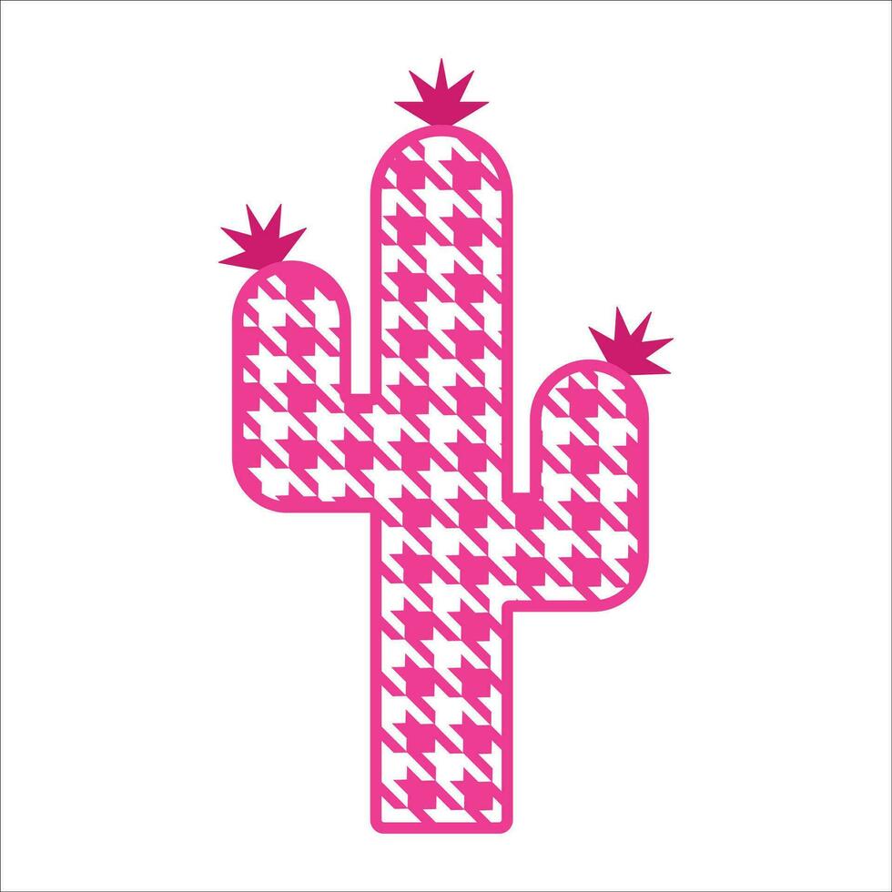 elegante , de moda y increíble cactus amor Arte y ilustrador vector