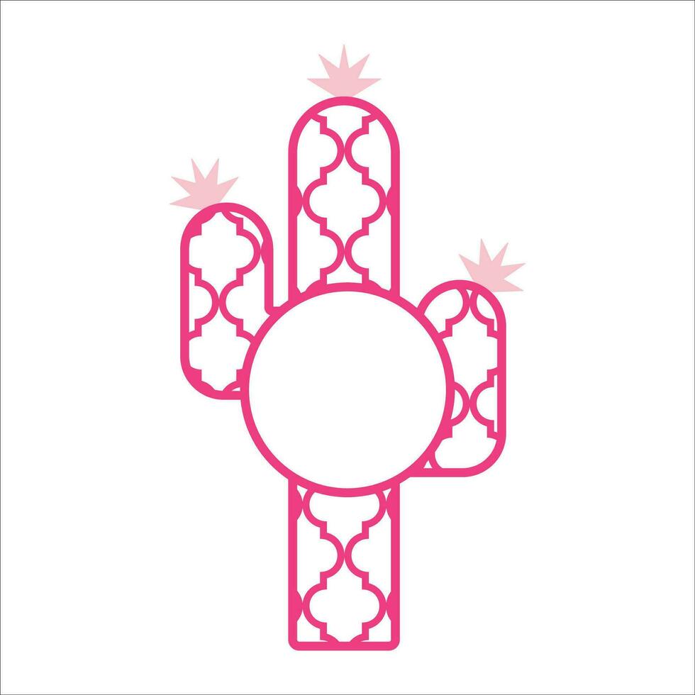 elegante , de moda y increíble cactus amor Arte y ilustrador vector