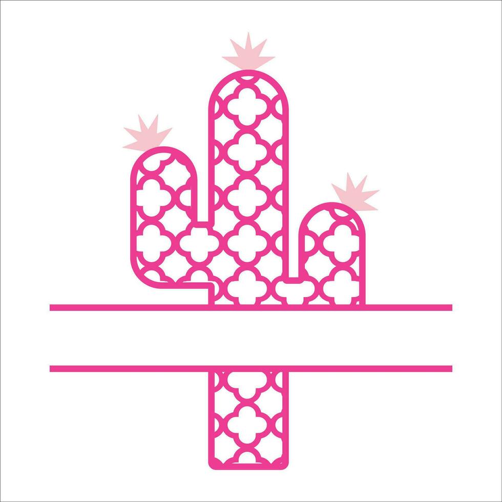 elegante , de moda y increíble cactus amor Arte y ilustrador vector