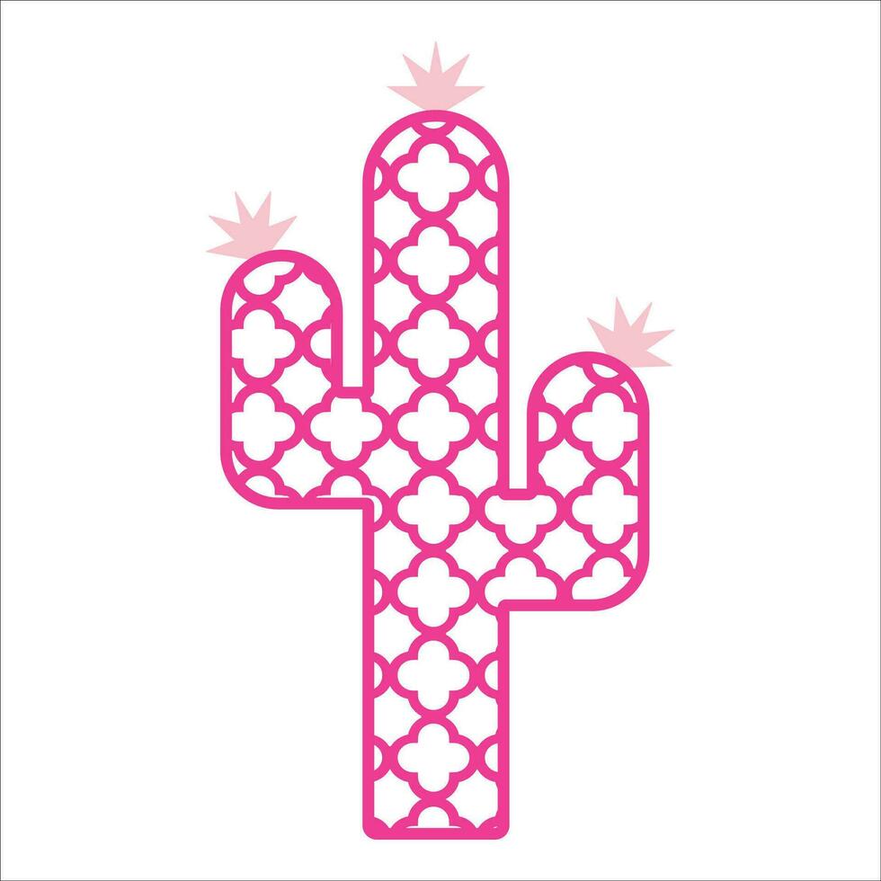 elegante , de moda y increíble cactus amor Arte y ilustrador vector