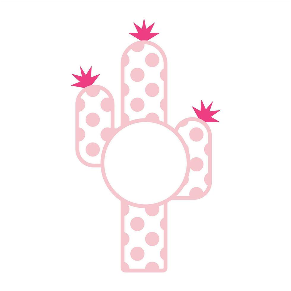 elegante , de moda y increíble cactus amor Arte y ilustrador vector