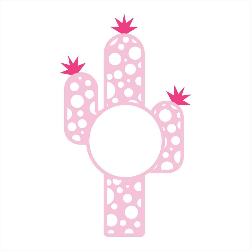 elegante , de moda y increíble cactus amor Arte y ilustrador vector