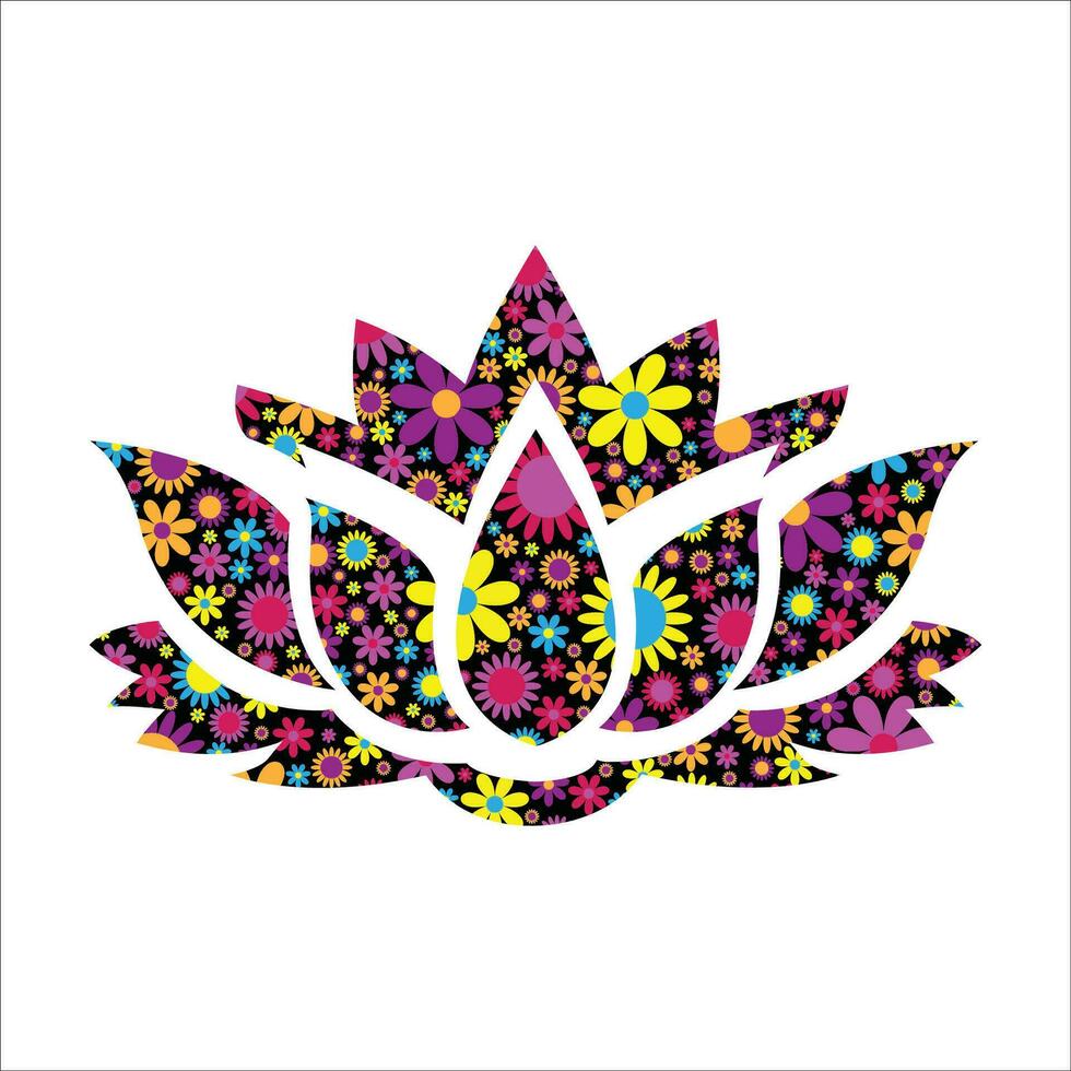 Stylish , fashionable  and awesome Lotus Flower art and illustrator vector