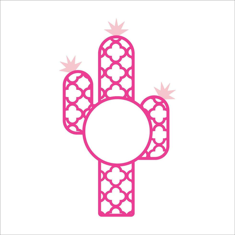 elegante , de moda y increíble cactus amor Arte y ilustrador vector