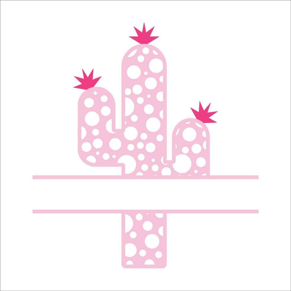 elegante , de moda y increíble cactus amor Arte y ilustrador vector