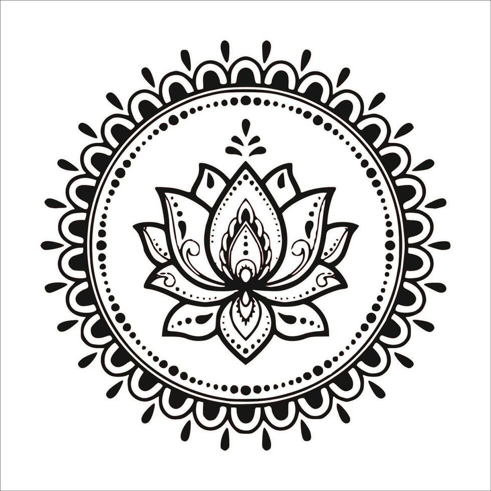 Stylish , fashionable  and awesome Lotus Flower art and illustrator vector