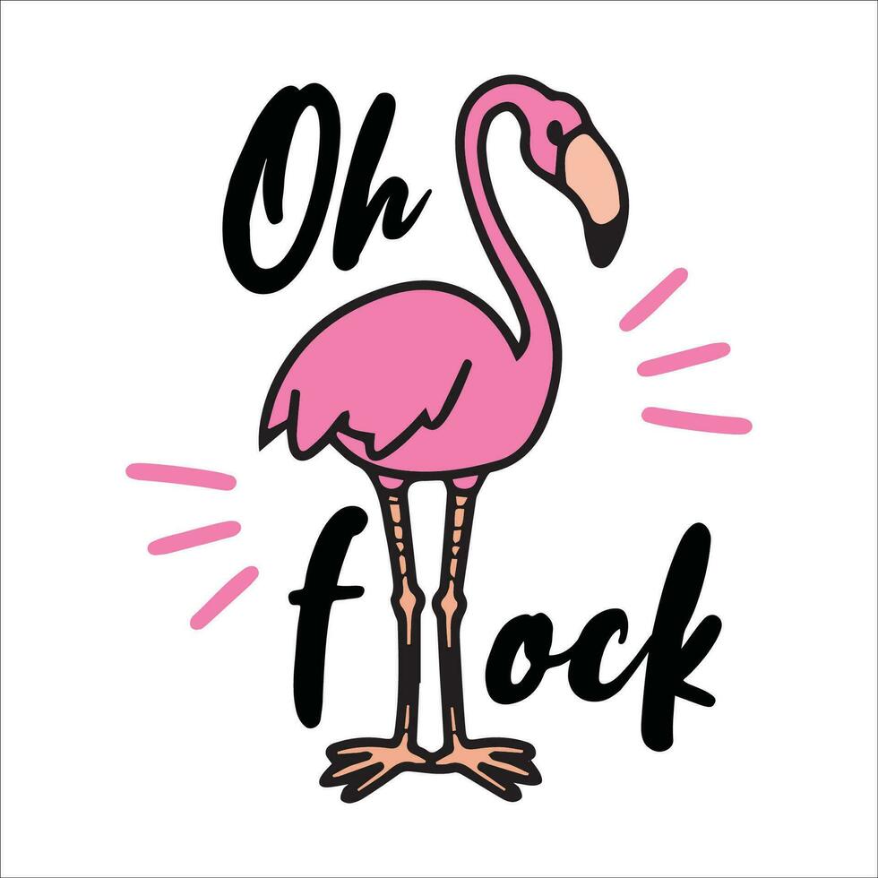 Stylish , fashionable  and awesome Flamingo art and illustrator vector