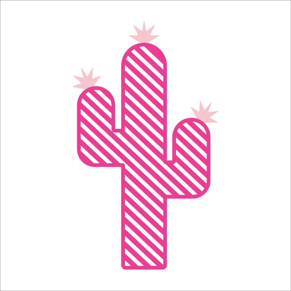 elegante , de moda y increíble cactus amor Arte y ilustrador vector