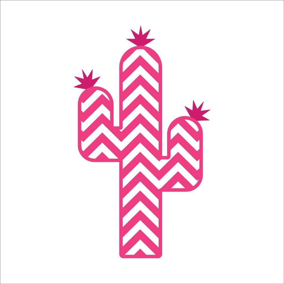 elegante , de moda y increíble cactus amor Arte y ilustrador vector