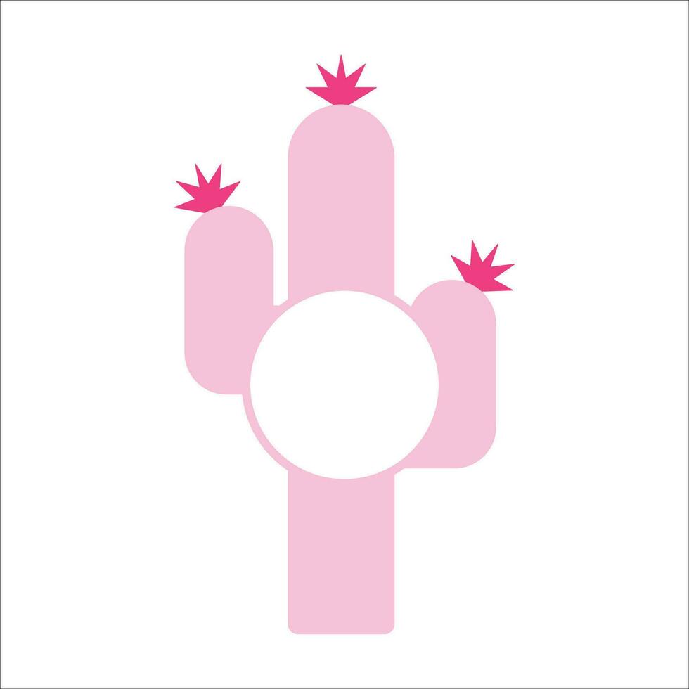 elegante , de moda y increíble cactus amor Arte y ilustrador vector