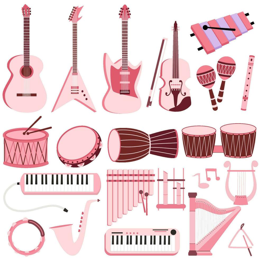 Music instrument illustration vector