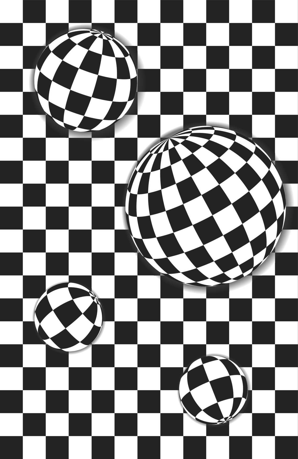 Background of black and white cage and 3d shapes. Templates for banner