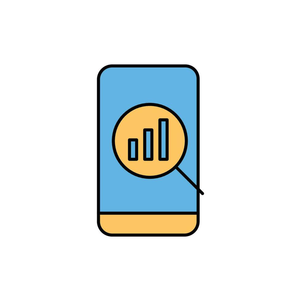 Precision Insights Streamlined Web Icons for Data Analysis, Statistics, and Analytics Minimalist Outline and color fill Collection in Vector Illustration. calculator, data, database, discover,