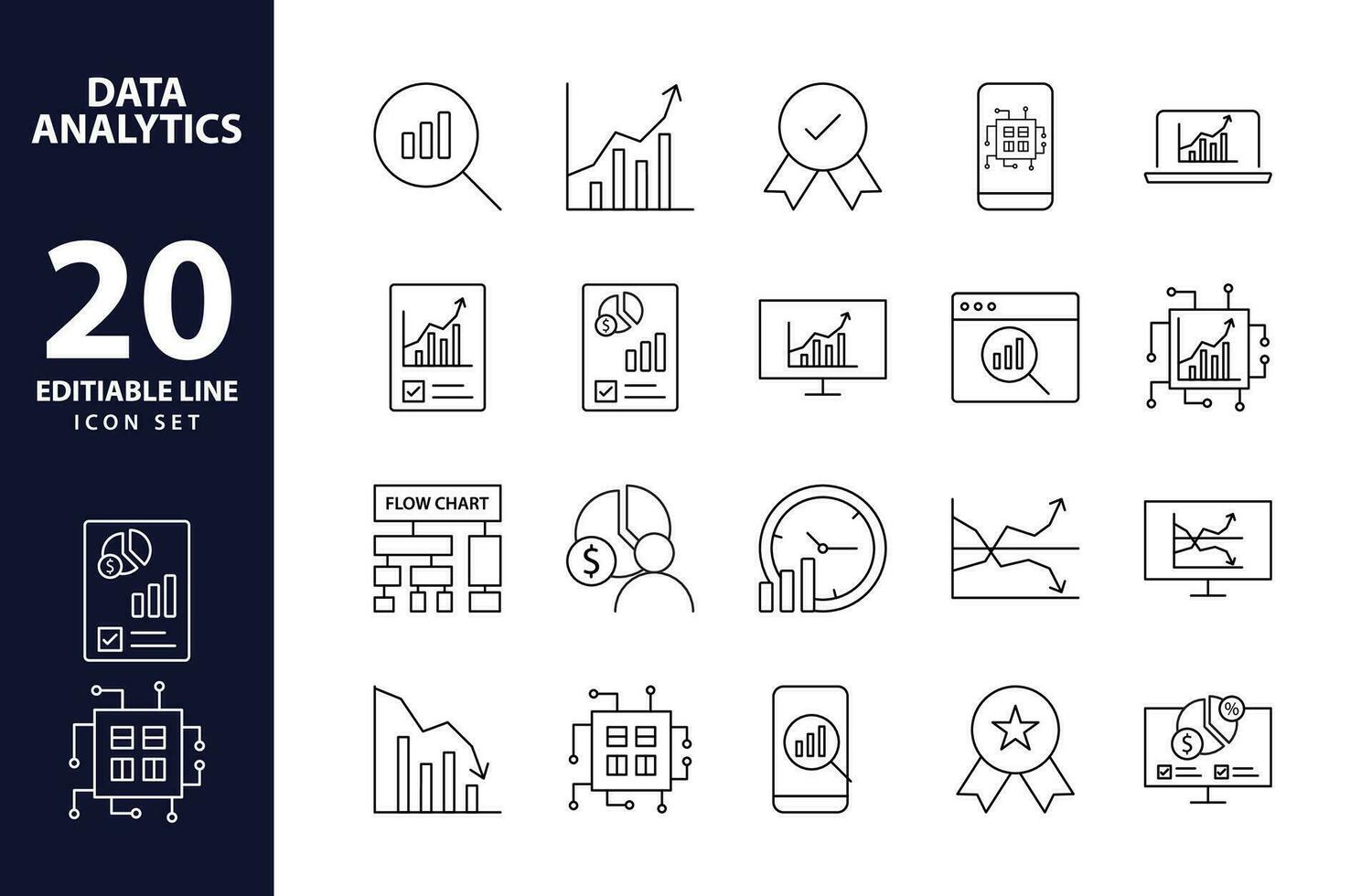 Precision Insights Streamlined Web Icons for Data Analysis, Statistics ...