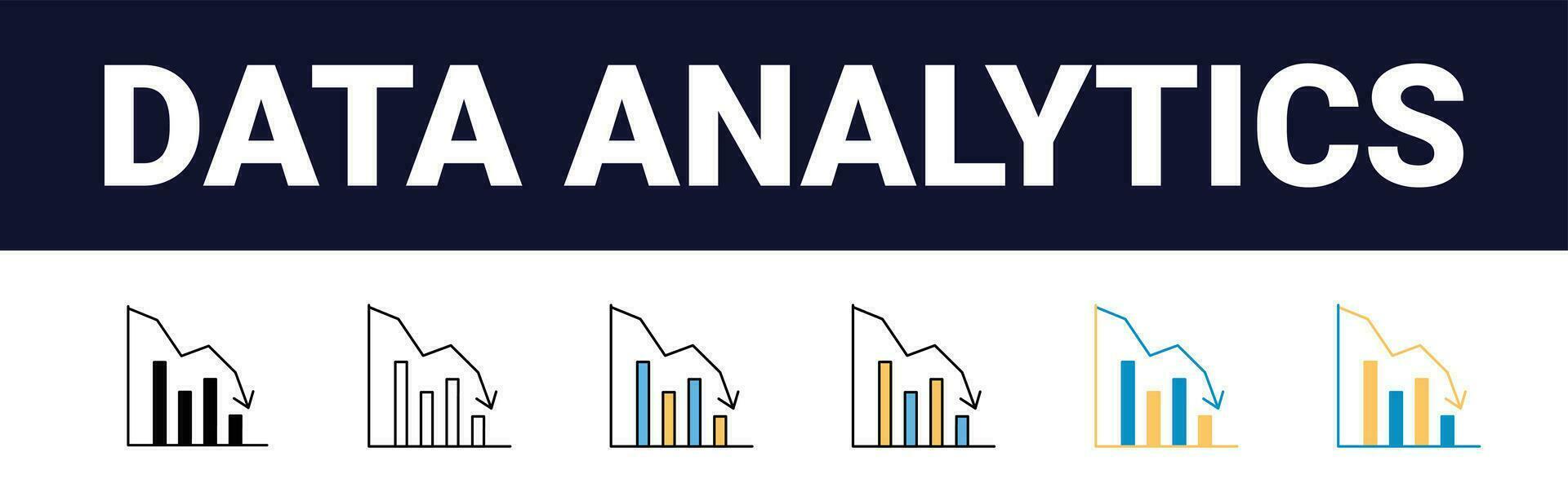 Precision Insights Streamlined Web Icons for Data Analysis, Statistics, and Analytics Minimalist Outline, black and color fill Collection in Vector Illustration. calculator, data, database,