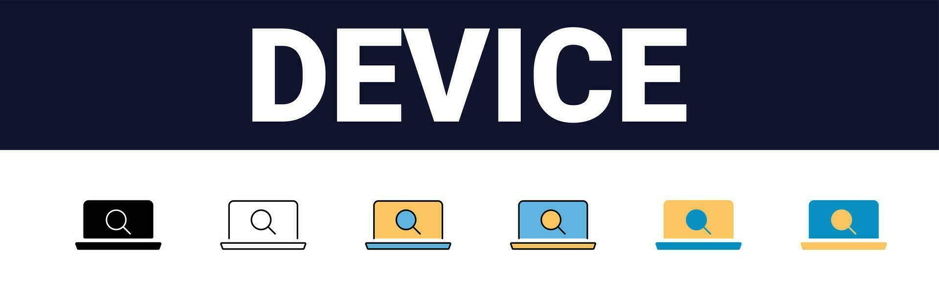 Computer Technology icon. Line, glyph and filled outline colorful version, Monitor Display Screen outline and filled vector sign. Symbol, logo illustration. Different style icons set. Vector graphics