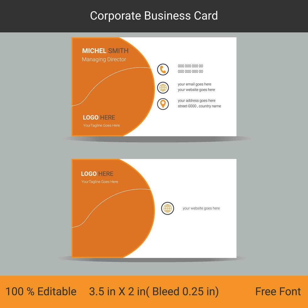 Corporate Modern Business Card vector