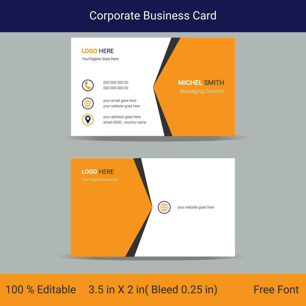 Corporate Modern Business Card vector