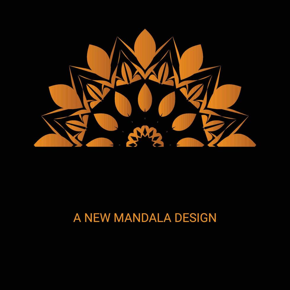 New Mandala Golden Color vector