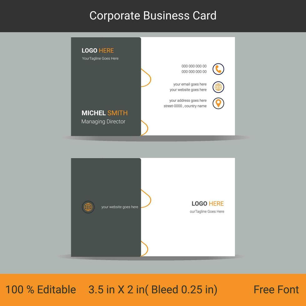 Corporate Modern Business Card vector