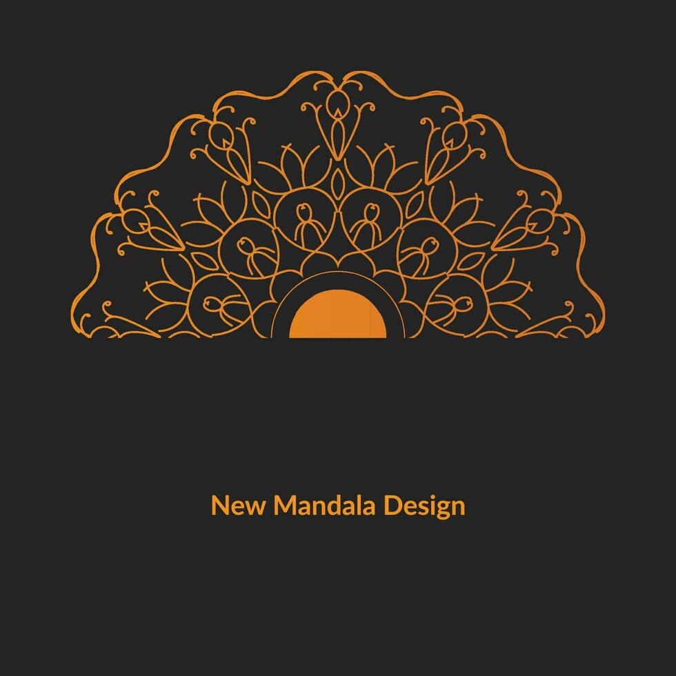 New Mandala Golden Color vector