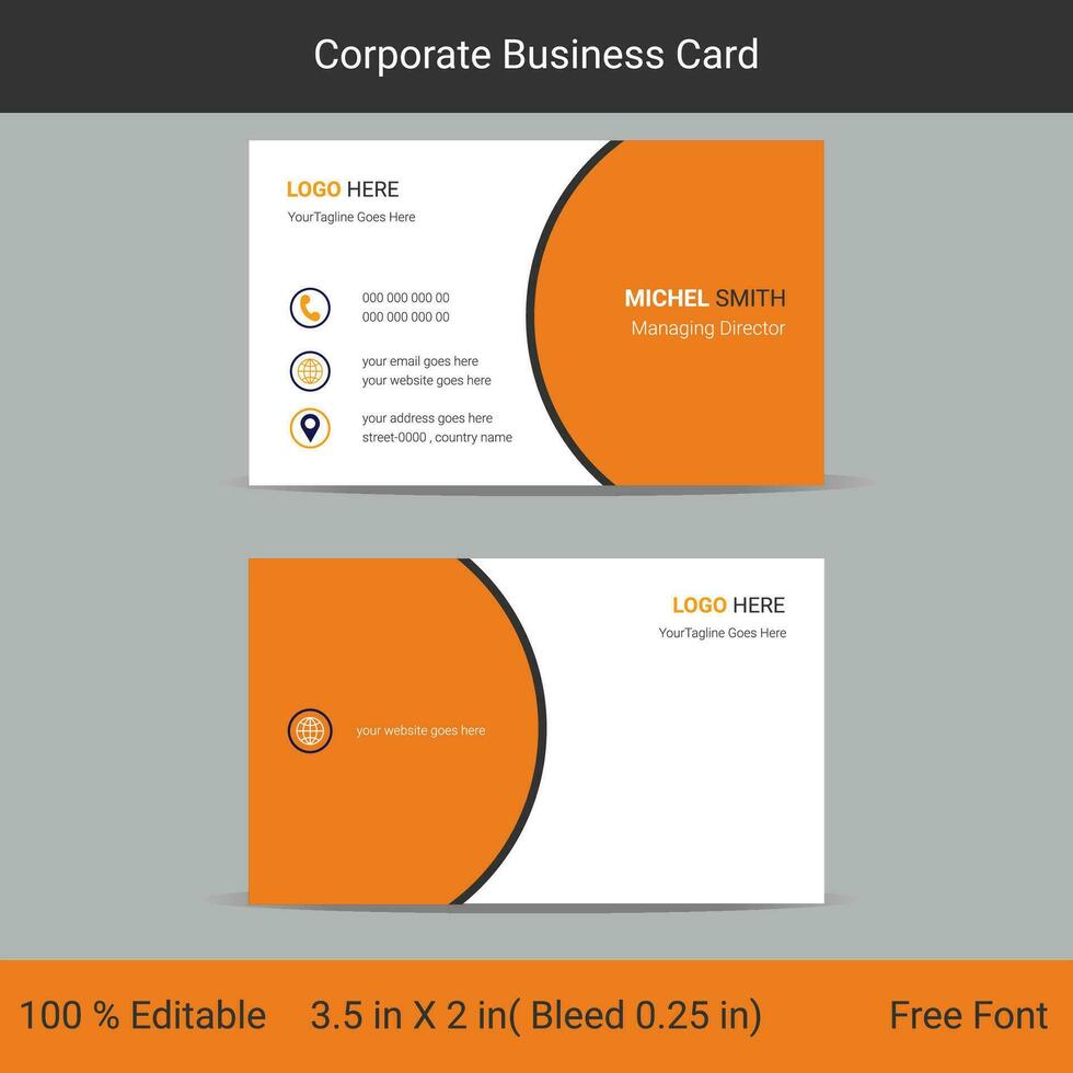 Corporate Modern Business Card vector
