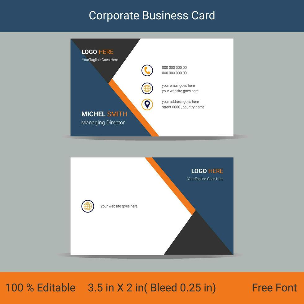 Corporate Modern Business Card vector