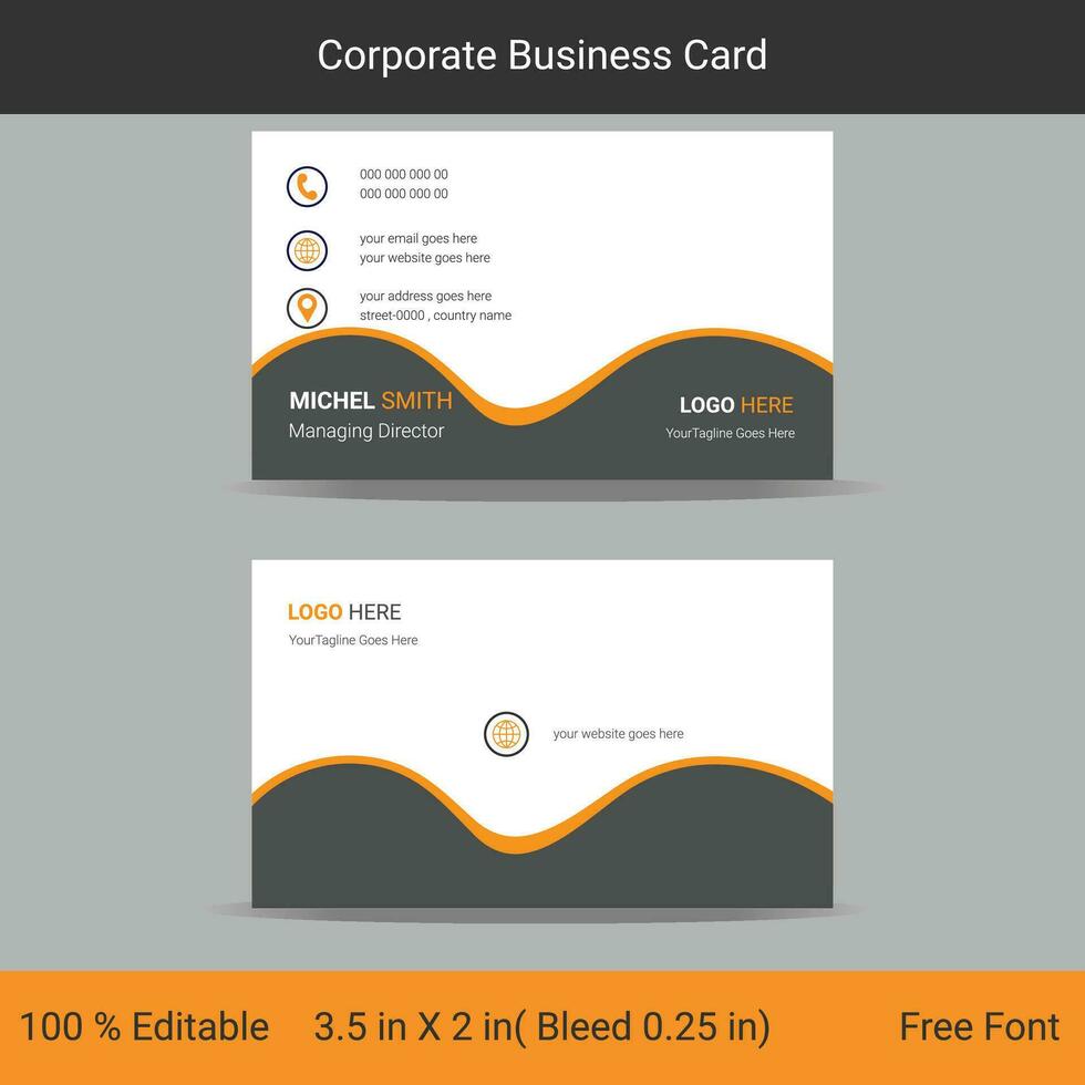 Corporate Modern Business Card vector