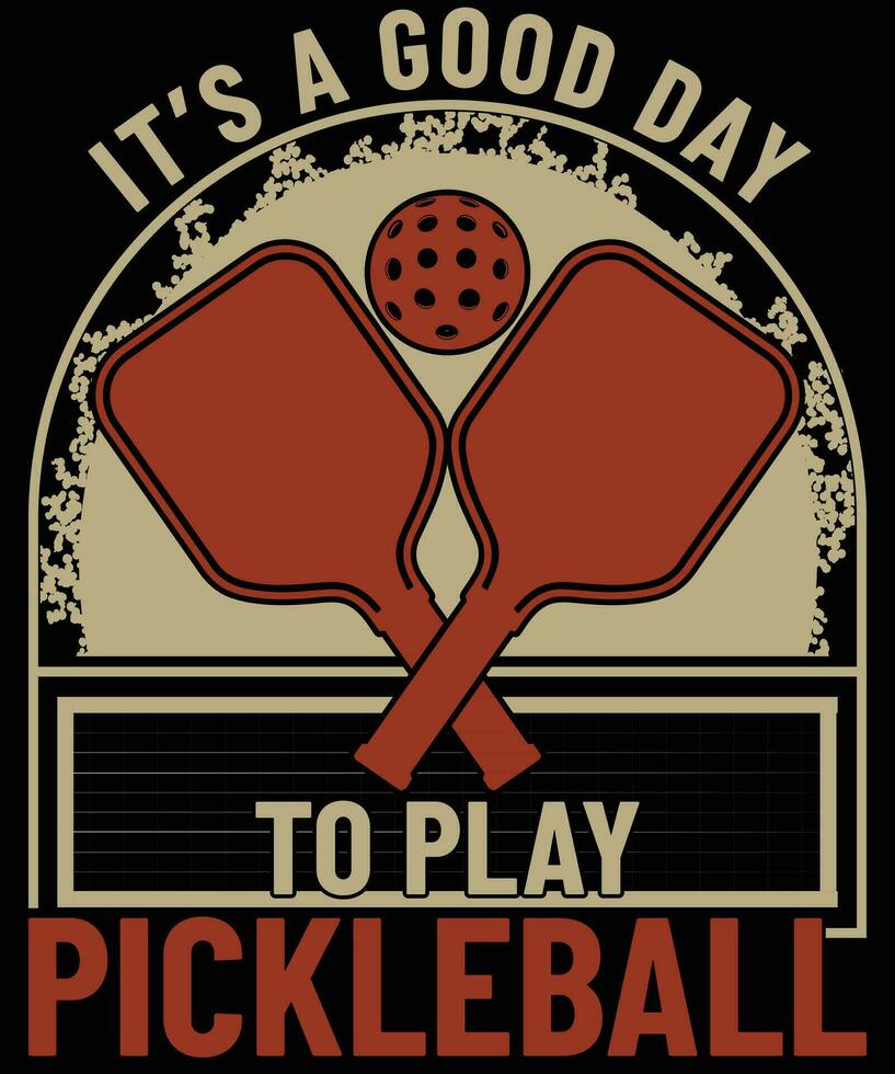 es un bueno día a jugar pickleball t camisa diseño vector