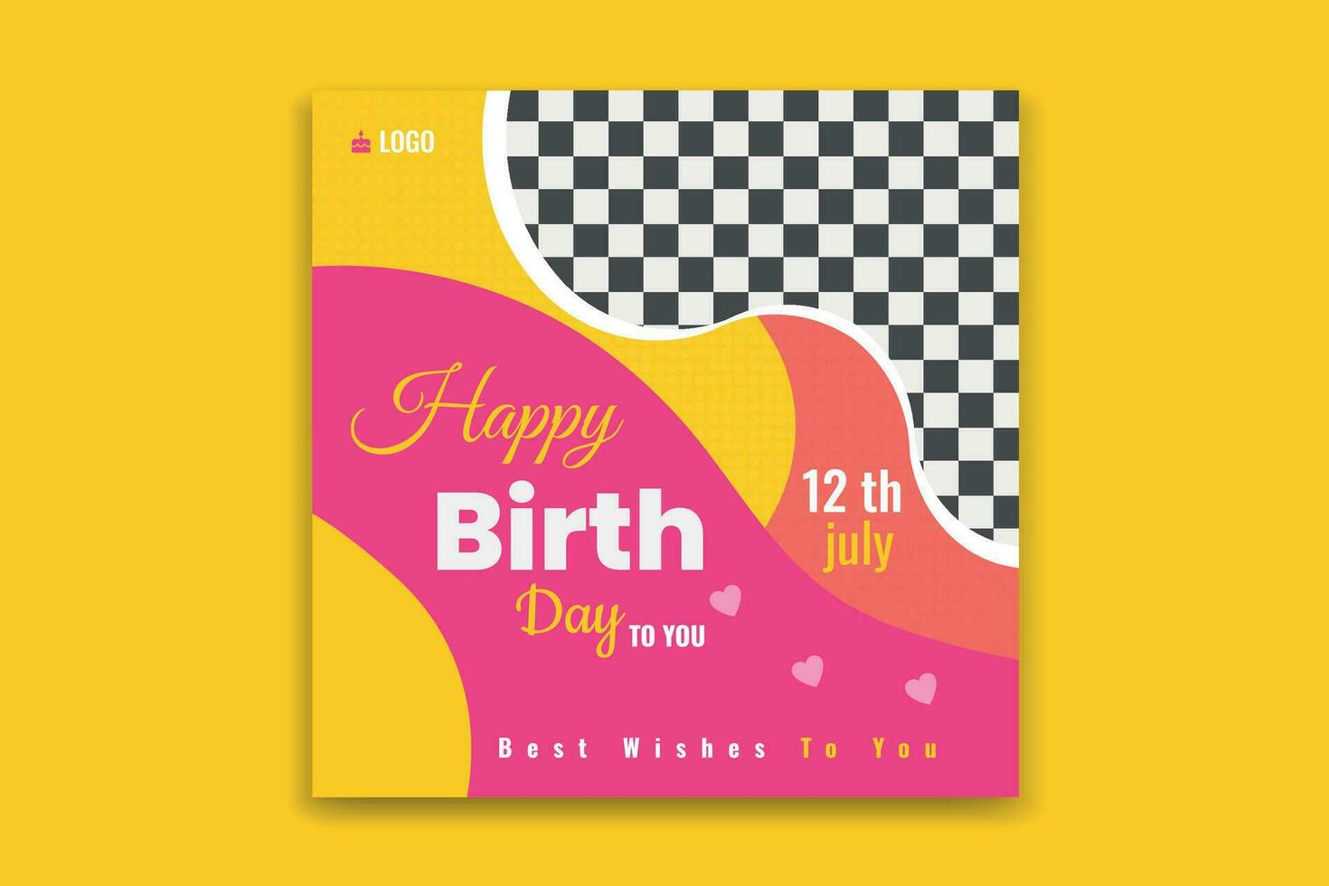 birthday invitation card design birthday banner vector