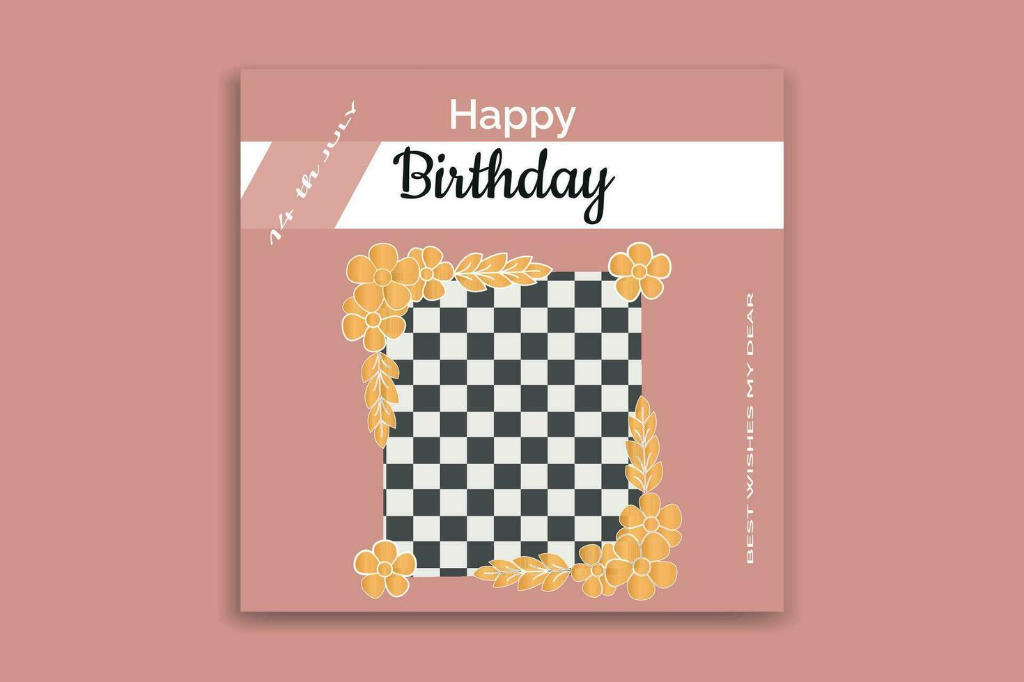 new birthday invitation card design burthday banner vector