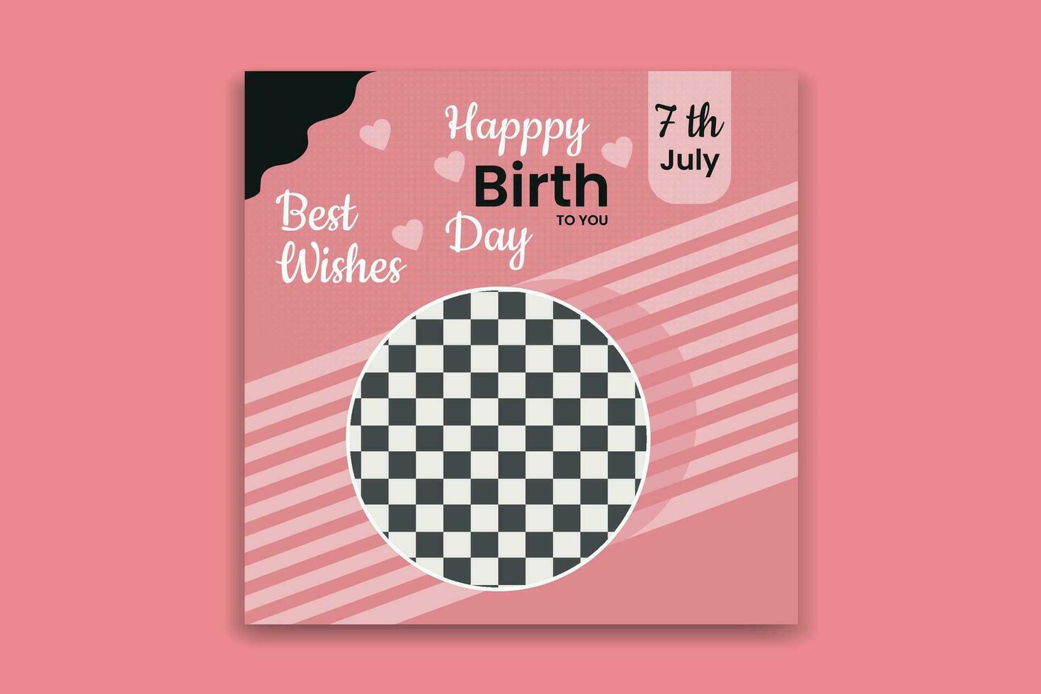 birthday invitation card design birthday banner vector