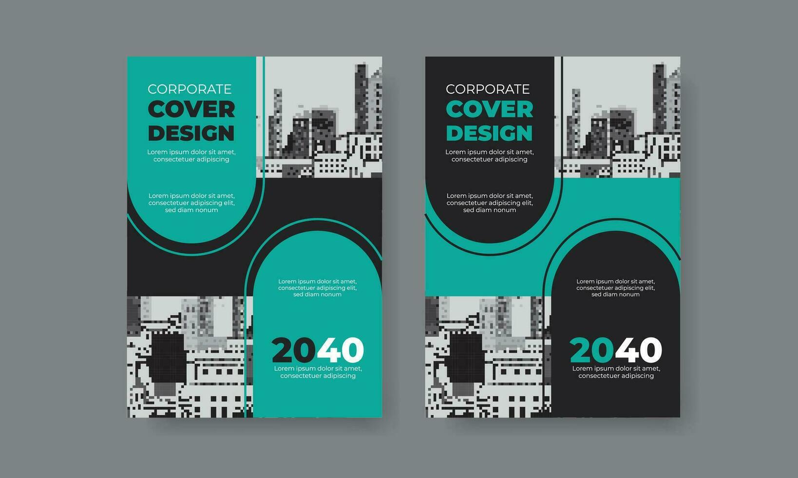 corporativo cubrir diseño modelo en a4, anual informe, póster, corporativo presentación, revista cubrir vector