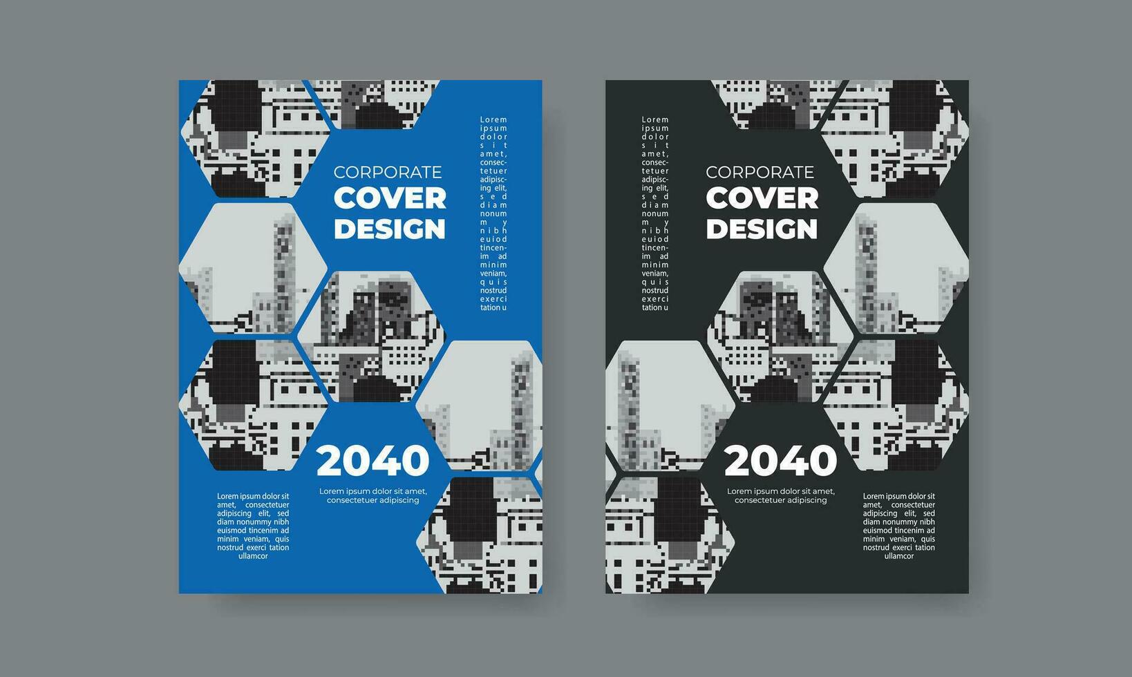 Corporate Cover Design Template in A4, annual report, poster, Corporate Presentation, magazine cover vector