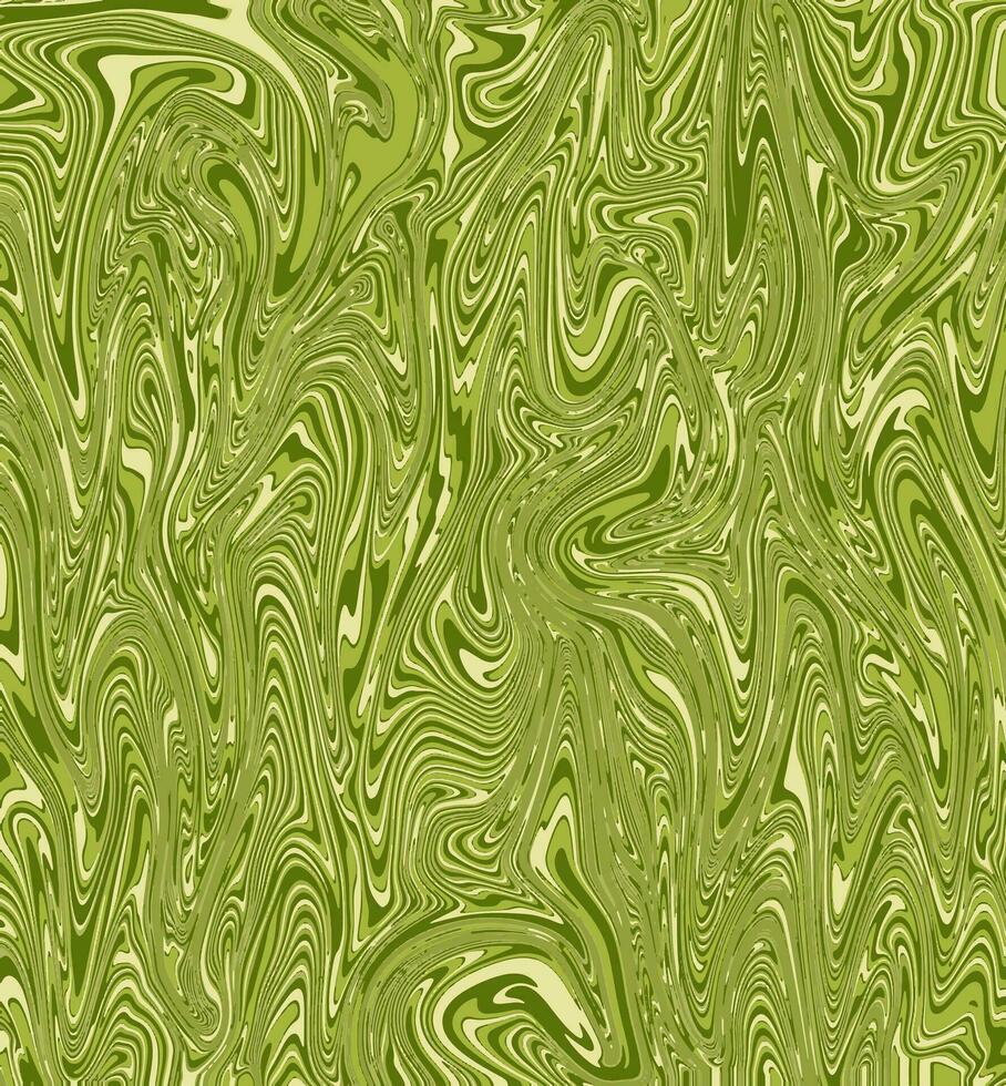 Vector illustration. Abstract wavy background in green and dark green tones. Spring concept.