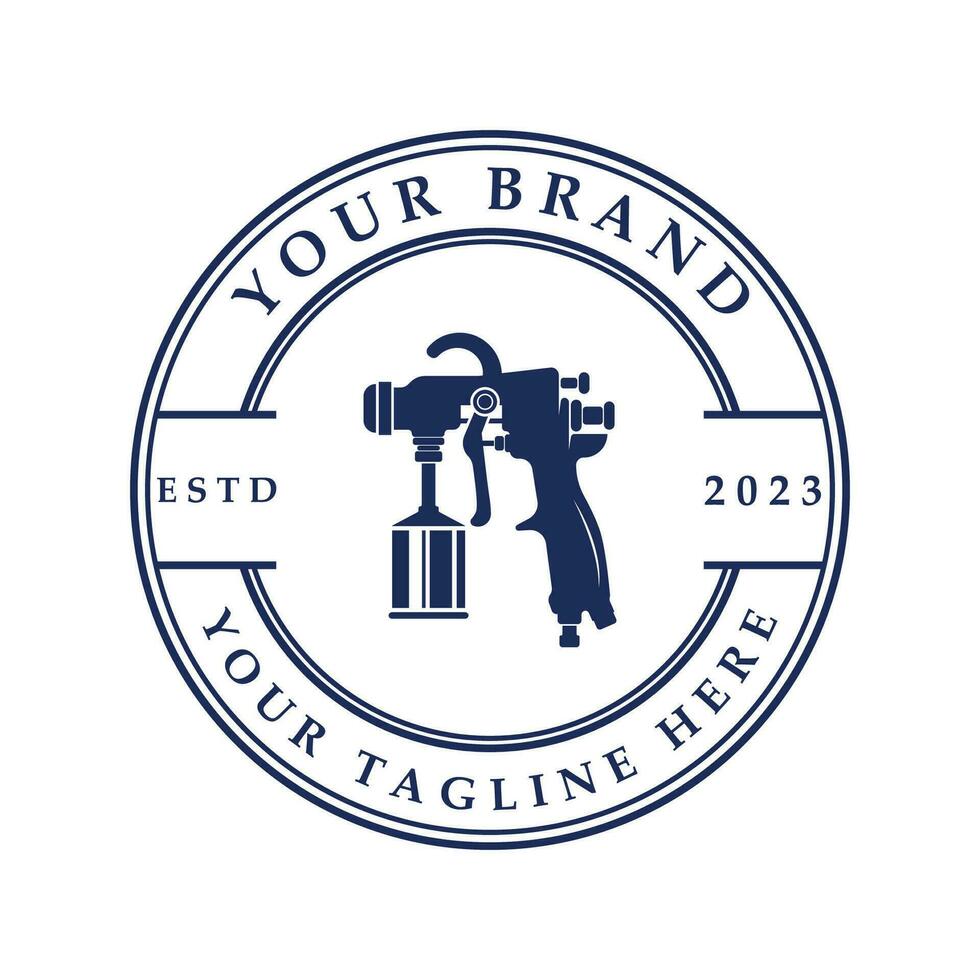 spray gun paint logo icon vector illustration